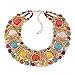 Turquoise Beads Strands Statement Chain Necklace for Wedding Party Girl's Fashion Necklace