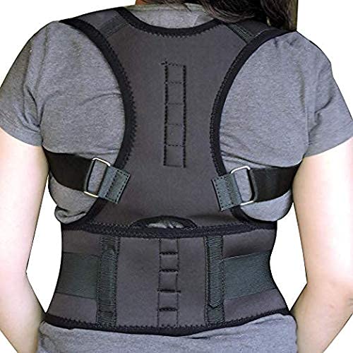 Adjustable Magnetic Posture Corrector to Correct Slouching and Improve Posture | Magnetic Posture Support to Relieve Back, Neck and Spinal Pain (Large)