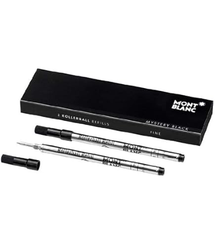 Amazon.com : Montblanc Rollerball Refills (F) Mystery Black 105162