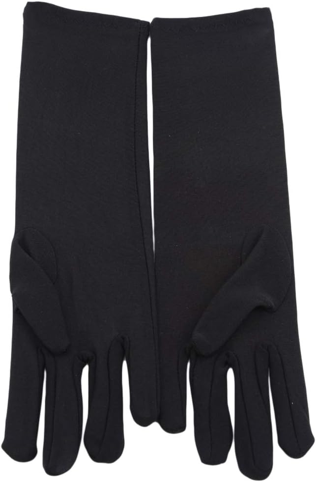 YouCY Women's Outdoor Driving Gloves Medium-Long Embroidered Gloves for Ladies Girl Spring Autumn Summer,Black