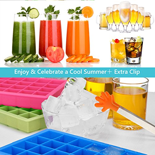 TedGem Silikon Eiswürfelform, 3 Stück Eiswürfel Silikonformen, Eiswürfelbereiter Ice Tray Ice Cube 24 Fach Eiswürfel Box… – Bild 6