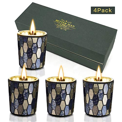 Y YUEGANG Scented Candles Gifts Set for Women, Natural Soy Wax Candles Portable Travel Tin Perfect for Women Aromatherapy Anniversary (Mosaic)