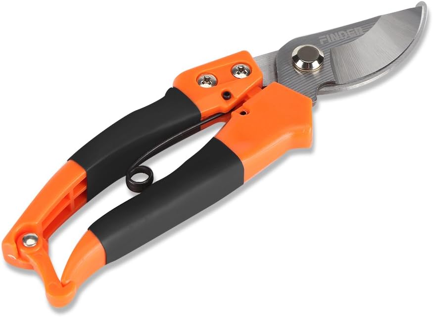 Professional Garden Pruning Shears, SK-5 Steel Blade, 25cm, Hand Pruner for Tree Branches and Shrubs Rust-Resistant Coating