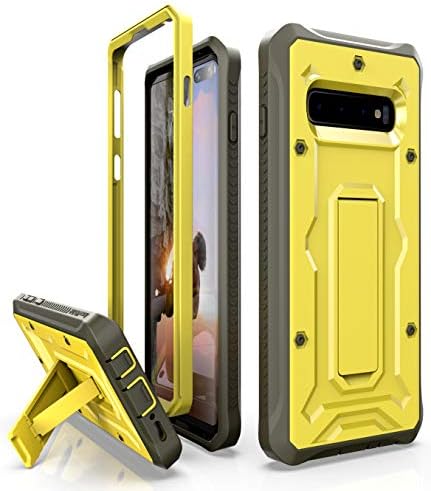 Galaxy S10+ Plus Heavy Duty Case - ArmadilloTek Vanguard Series Military Grade Rugged Case with Kickstand for Samsung Galaxy S10+ Plus [Not S10 or S10e] - Yellow