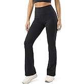 Zylioo Women’s Tall Cotton Flare Leggings with Side Pockets, High Waist Extra Long Full Length Yoga Pants for Tall Women