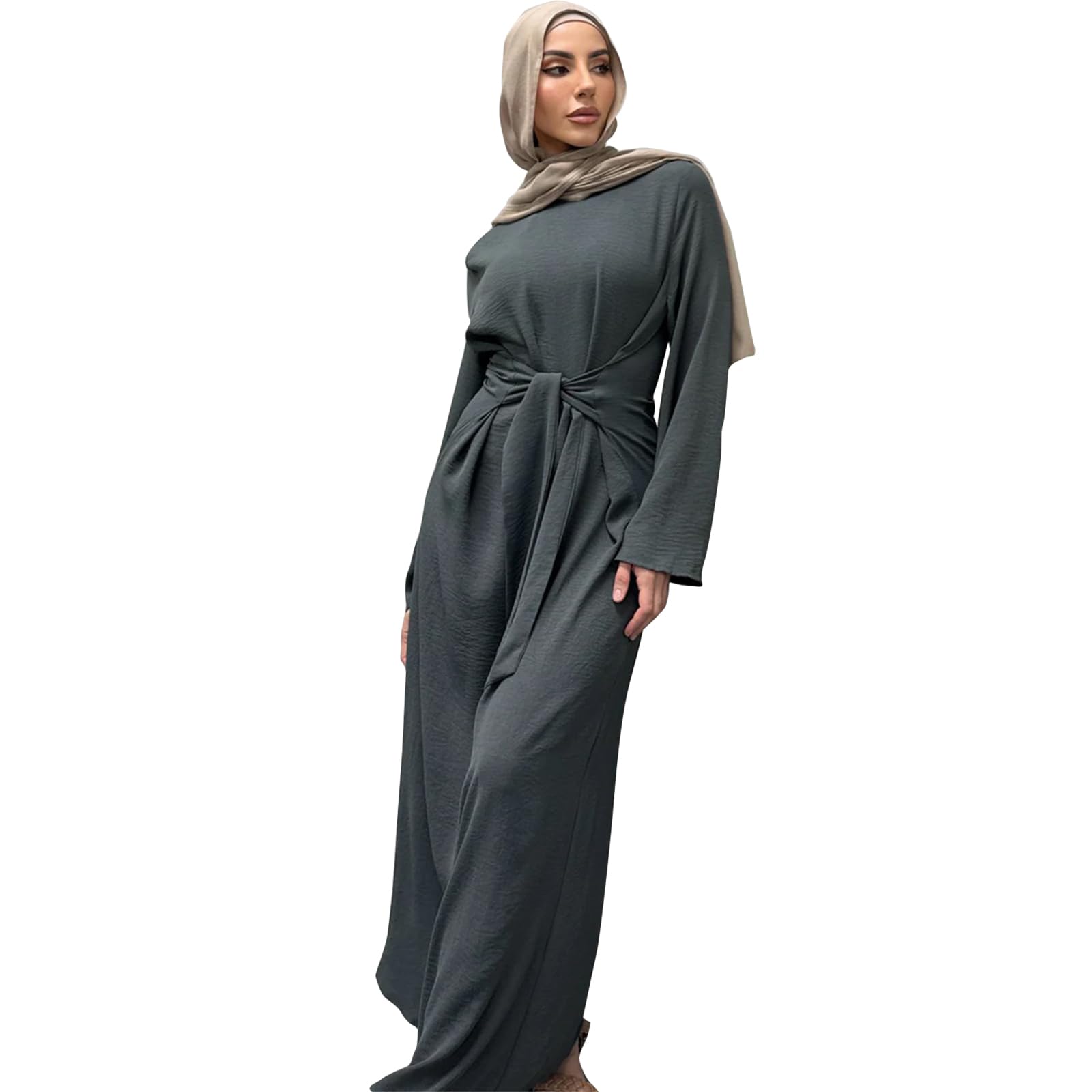Photo 1 of Abaya Dress for Muslim Eid Prayer Abaya Dubai Women Maxi Kaftan Islamic Salah Daily Dress Soft Muslim Women Clothes