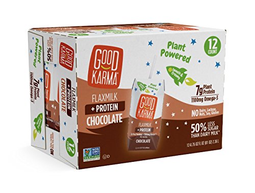 Good Karma Flaxmilk, Chocolate, 6.75 oz. Lunchbox Cartons (12 Pack), Great for Kids' School Lunches, This Chocolate Flavored, Dairy Free Milk Alternative Is Nut Free & Soy Free. - Thumbnail 6