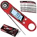 Kizen Instant Read Meat Thermometer - Best Super Fast Talking Digital Thermometer for Food, Kitchen, Cooking BBQ, Grill! 2018 UPGRADED MODEL (Red)