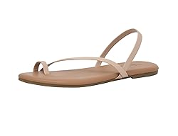 CUSHIONAIRE Women's Catalina toe ring Sandal with