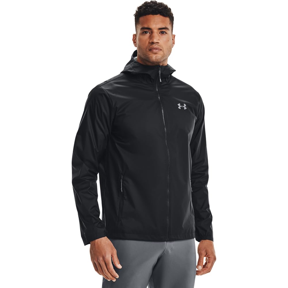 Under Armour Men's Forefront Rain Jacket , Black (001)/Steel , 3X-Large Image