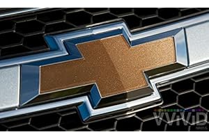 VViViD Auto Emblem Vinyl Car Wrap, Gold Metallic Gloss 11.8 Inches x 4 Inches sheets (x2)