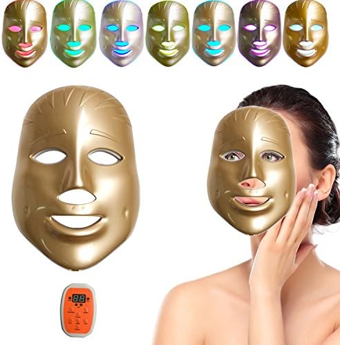 Rechargeable LED Photon Mask 7 Color Microcurrent Anti Wrinkles Acne Removal Facial Skin Lift SPA LED Beauty Treatment Mask