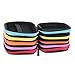 EBYTOP Earbud Case Mini Carrying Square Cases Pouch with Carabiners Zipper Enclosure Assorted Color,5 pack
