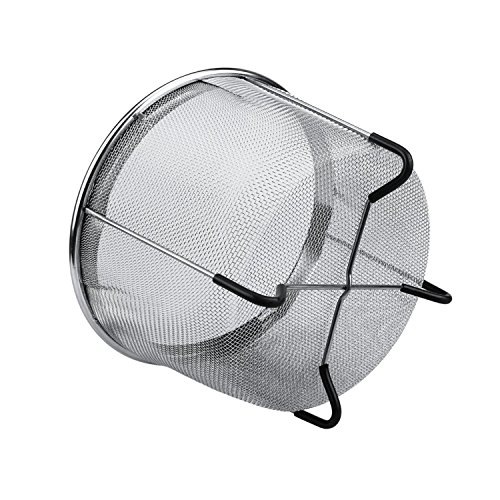 Instant Pot Steamer Basket 6 Quart 8 Quart + Free Cooker Times and Diswashing Sponge,304 Stainless Steel Steamer Insert with Silicone Covered Handle, Great for Steaming Vegetables Fruits Eggs