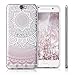 kwmobile Clear Case Compatible with HTC One A9 - Phone Case Soft TPU Cover - Indian Sun Pink/White/Transparent