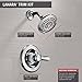 Delta Faucet Lahara 14 Series Single-Function Shower Faucet Set, 5-Spray Shower Head, Shower Handle, Chrome Shower Faucet, Delta Shower Trim Kit, Chrome T14238 (Valve Not Included), Without Rough