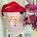 Kitchen Chair Slip Covers Featuring Mr & Mrs Santa Claus for Christmas Halloween Holiday Party Festival (Set of 2)