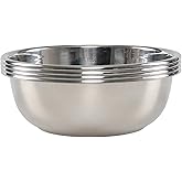 Innouse 4 Packs Stainless Steel Mixing Bowls, Metal Kitchen Prep Bowls