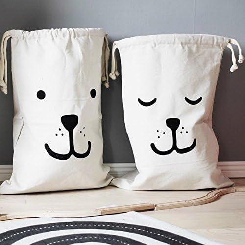 SRHOME 2 Pack Toy Storage Bin Basket Bag Organizer,Canvas Storage Basket for Organizing Baby Toys,Kids Toys,Baby Clothing,Children Books,Gift Baskets