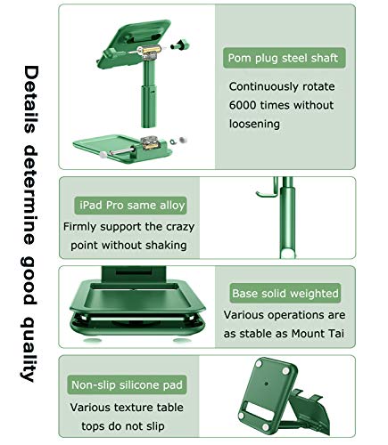 HUADEYI Adjustable Cell Phone Stand Folding Mobile Phone Holder Adjustable Lifting Folding Suitable for iPad Tablet Phone Holder Portable Desktop Tablet Phone Holder, All Phones