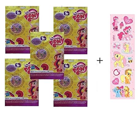 My little Pony Überraschungspony aus 2012 (5 Packungen) + 1 Little Pony Stickerbogen im Set ( Figuren, Sammelfiguren, super f