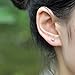 Acxico Moonlight Express Moon and Stars Stud Earrings