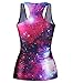 Amoluv Hot Fashion Women Rainbow Galaxy Printed Sleeveless T Shirt Vest Tank Tops