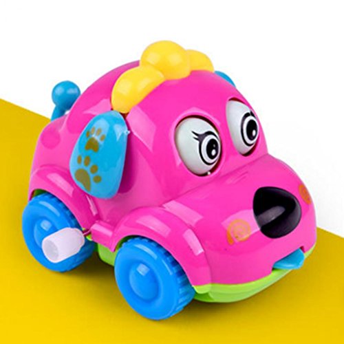 Catnew Cute Cartoon Running Car Wind Up Toy Clockwork Classic Baby Toddler Kids Toy - Random Color