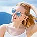 BLUEKIKI YEUX Women Polarized Sunglasses Vintage Oversized Round Mirror(Silver, 61)