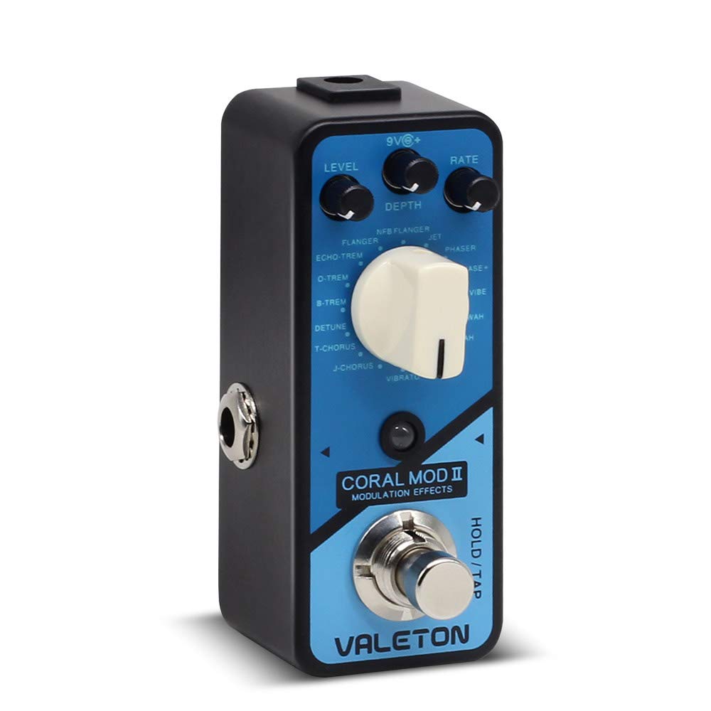 Valeton Coral Mod II Digital Modulation Chorus Flanger Phaser Univibe Tremolo Lofi Multi Effects Guitar Bass Pedal
