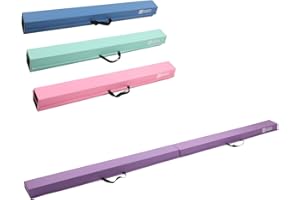 Modern-Depo 6ft/8ft Gymnastics Balance Beam for Home Use, Folding Balance Beam, Anti-Slip Surface, Practice Gymnastics Equipment for Kids, Physical Therapy