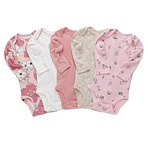 5-Pack Baby Lange Mouw Bodysuits Baby Romper Onderhemden Sleepsuit Pack Katoen Jumpsuit voor Jongens Meisjes 3-24…