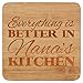 Mothers Day Gifts for Nana Everything is Better in Nana's Kitchen Grandma Gift Trivet Set 2-Pack Wooden Hot Pads