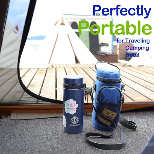Prnaiev Hielera para Insulina - Estuche para Insulina de Viaje con Porta Insulina para Viaje, Mantiene Frío 60 Horas, Capacidad para 4-7 Plumas de Insulina,900ml, Azul