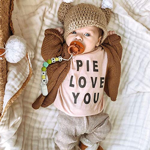 Pacifier Clip for Boys and Girls, Baby Holder Leash, Silicone Teething Straps Unisex Design, Silicone Pacifier Clip, Baby Shower Gift Set, Easy to Use for Teething Toys (Baby Love)