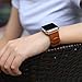 Compatible with Apple Watch Band, COVERY 38mm 40mm Watch Band Genuine Leather Strap Stainless Metal Buckle Compatible Apple Watch Series 4(40mm),Series 3, 2, 1, (38mm) Sport & Edition- Brown