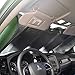Motor Trend Front Windshield Sun Shade - Accordion Folding Auto Sunshade for Car Truck SUV - Blocks UV Rays Sun Visor Protector - Keeps Your Vehicle Cool - 58 x 24 Inch (Green)