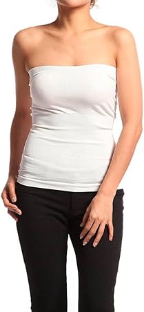 plain white tube top