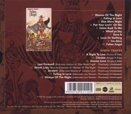 Uriah Heep Fallen Angel 8 Bonus Tracks Amazon Com Music