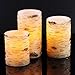 Bingolife Real Wax Birch Bark Effect Flameless LED Candles 4