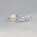 Sterling Silver Leaf Stud Earrings Dainty Everyday tiny Studs