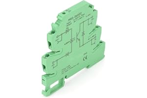 VIKYE MRD-060D2 Relay Module, Input 4-32V DC Output 1-60V DC 6.2mm Ultra-Thin Solid State Relay Module TS - 35 Rail Installation with LED Input State Indicator