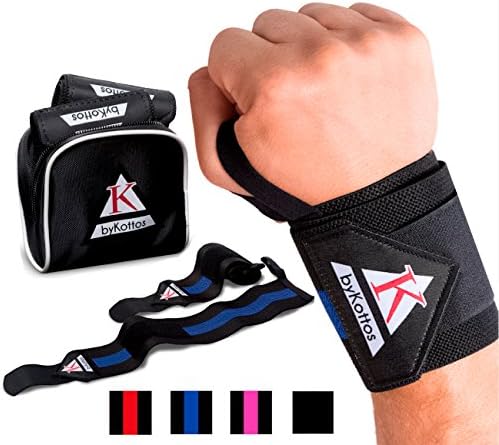 BYKOTTOS Wrist Wraps Weightlifting, Powerlifting Straps, Wrist Support, Weight Lifting, Workout Wrist Braces, Wrist Wraps for Women and Men