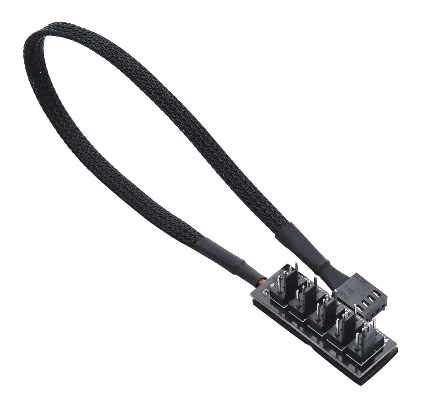 Gelid Solutions 1-to-4 PWM USB Hub Connect 1 motherboard PWM fan header to up to 4 fans, compatible with all 3 and 4-pin PWM fans
