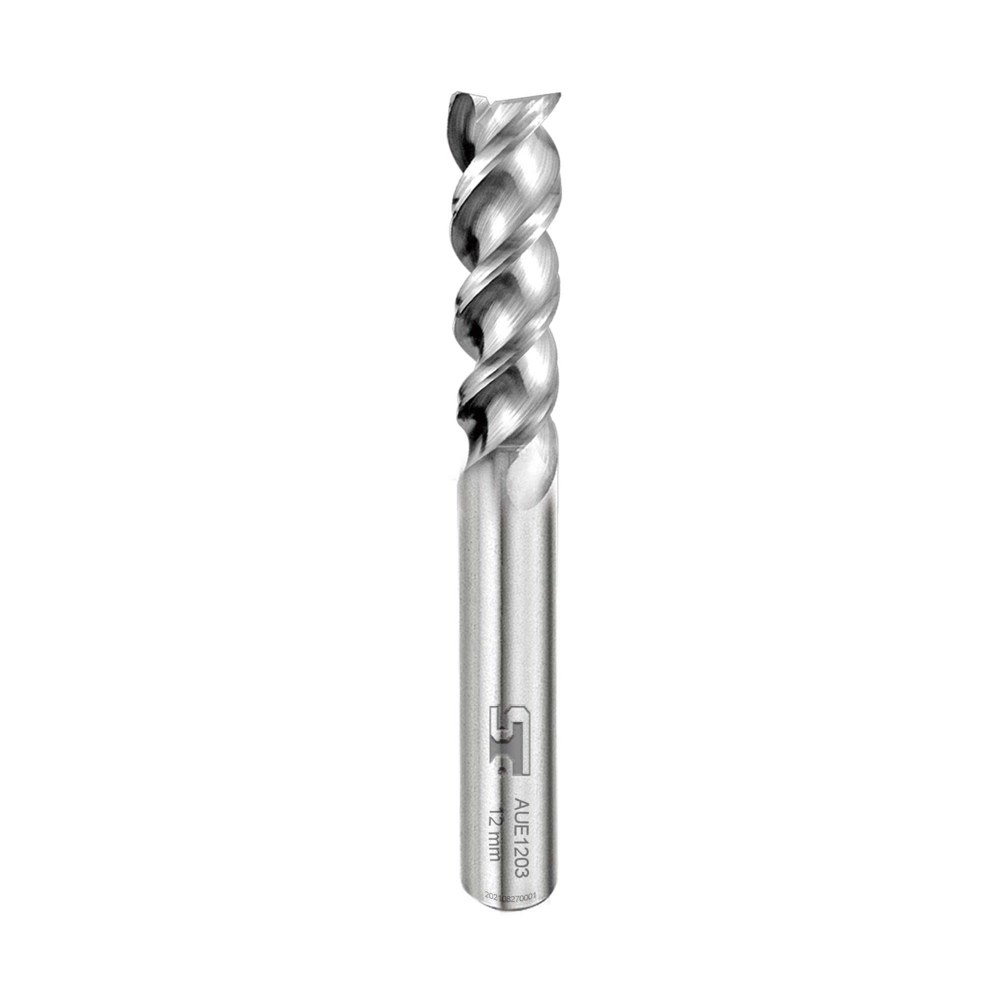 SPEED TIGER AUE Carbide Square End Mill for Aluminum Applications - High Feed U-Type Design - for Roughing and Finishing - 3-Flute, Uncoated - AUE1203 - Made in Taiwan (1 Piece, 12 mm)