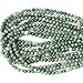 Qiwan 6mm Natural African Emerald Round Beads String of Jewellery Stones, Round Loose Beads for DIY Jewelry Making, 1 Strand/15 Inches