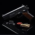 Ulanlan Gun Building Kit, Building Blocks Gun Toy Sets, 1:1 M1911 Pistol Model, Mechanical Weapon Model Toy 333Pcs, Black