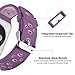 Apple Watch Breathable Band 38mm, UMTELE Silicone Replacement Wristband Sport Strap with TPU Protective Case for Apple Watch Nike+, Series 2, Series 1, Sport, Edition, Violet Dust/Plum Fog
