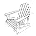Shine Company Inc. 4611WT Westport Adirondack Chair, White