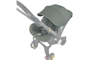 Feliliber Stroller Accessory Washing Kit Textile Set, Colorful Canopy & Water Resistance Soft Cushion Compatible with DOONA CAR SEAT Strollers (Desert Green)